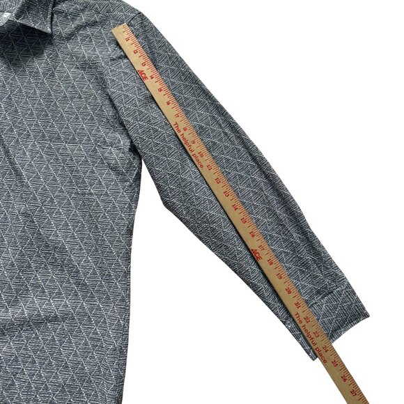 Renoma Paris Mens Geometric Pattern Button-Up Dress Shirt Long Sleeve Size 110 G - Picture 5 of 8